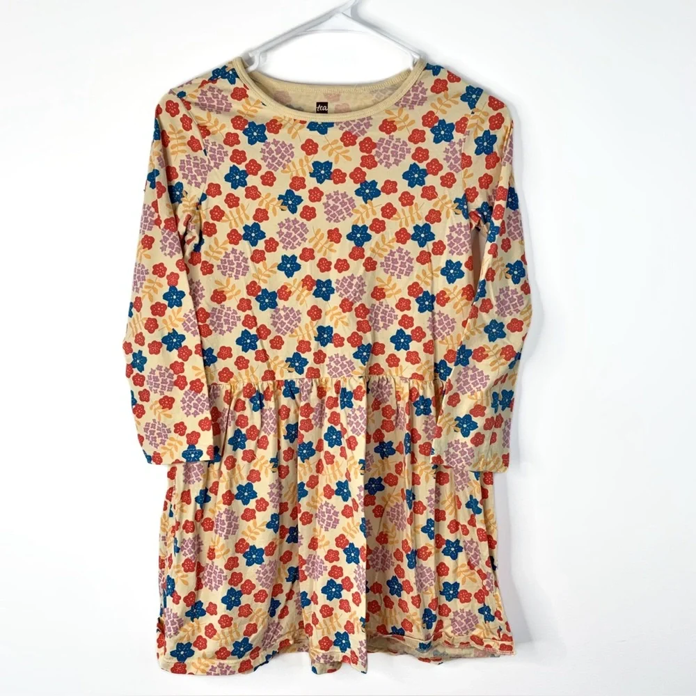 Tea Collection | Yellow Floral Long Sleeved Dress Girl’s Size 12‎
